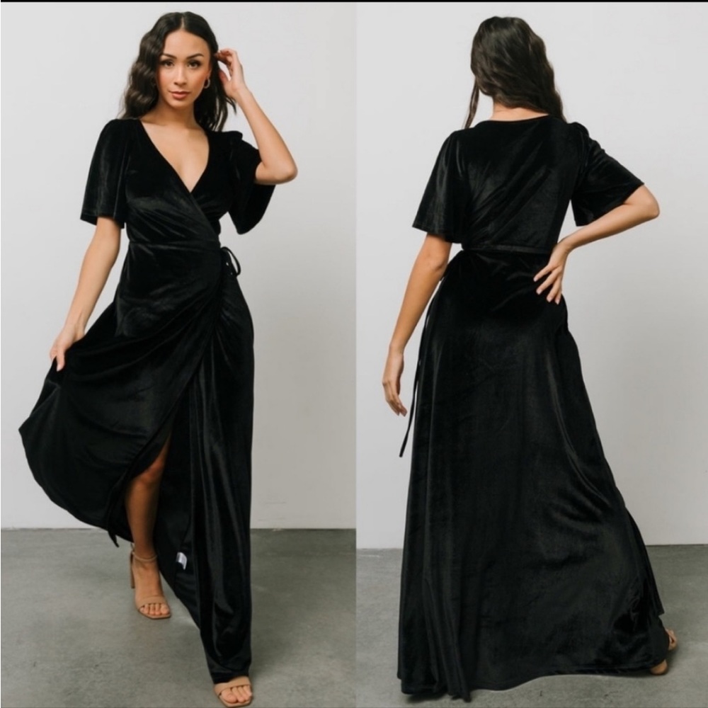 NWT Baltic Born Meghan Velvet Wrap Dress, size L
